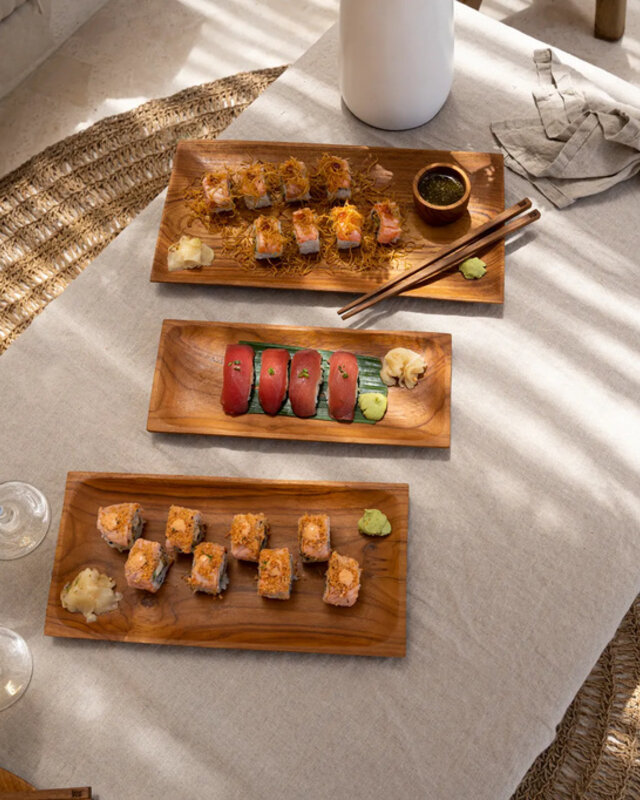 Bazar Bizar De Teak Root Sushi Bord - M
