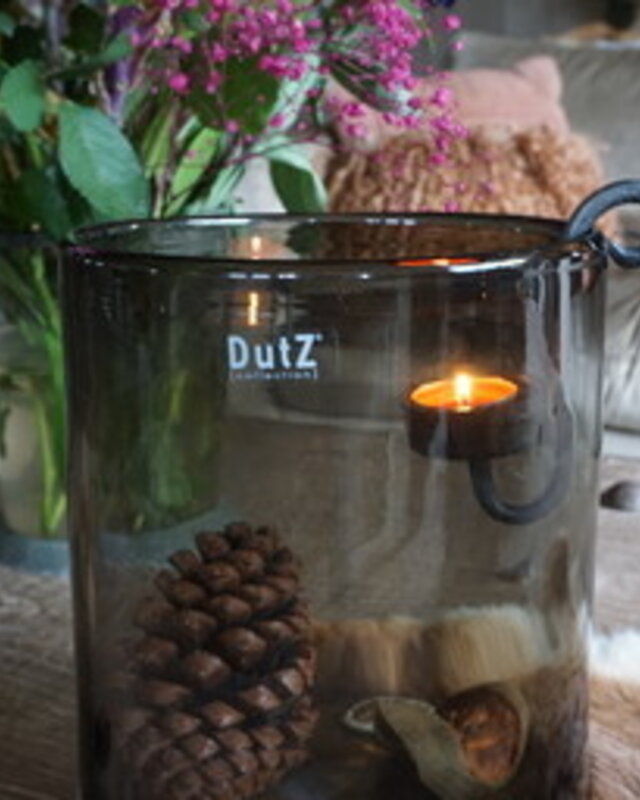 DutZ Windlicht Cilinder | Smoke | 5 Maten