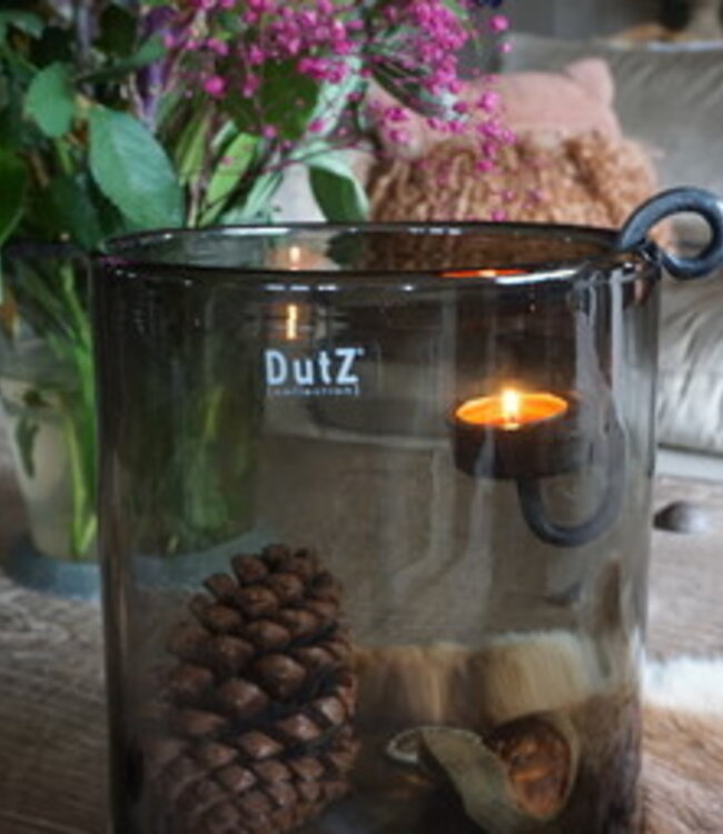 DutZ Windlicht Cilinder | Smoke | 5 Maten