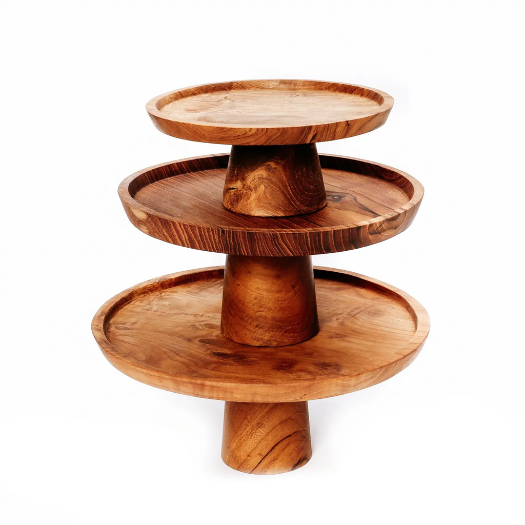 Bazar Bizar De Teak Root Taart Plateau - L