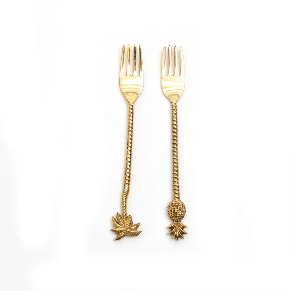 Bazar Bizar De Ananas Vork - Goud