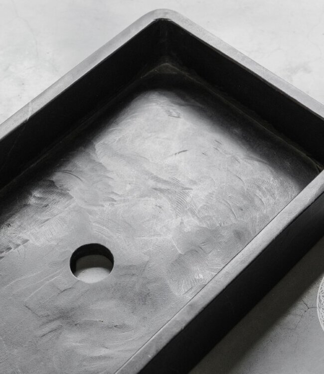 Be-Uniq Handgekapte Stenen Wasbak | H11 x B60 x D34 cm
