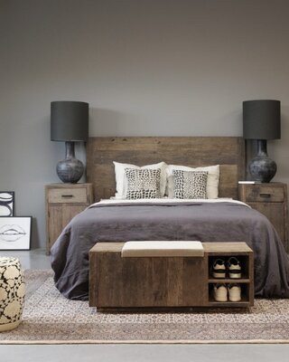 Be-Uniq Bed Hoofdbord | Oud Hout | H140 x B200 x D5 cm