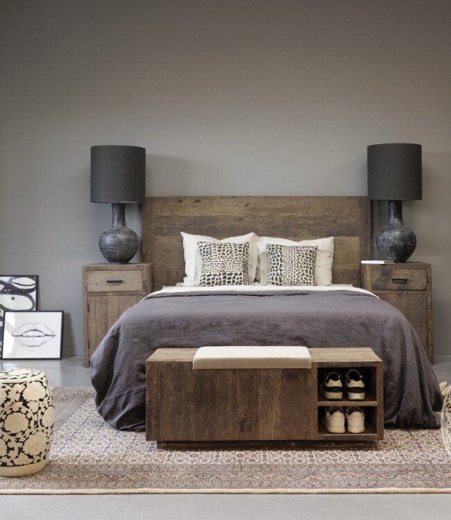 Be-Uniq Bed Hoofdbord | Oud Hout | H140 x B200 x D5 cm