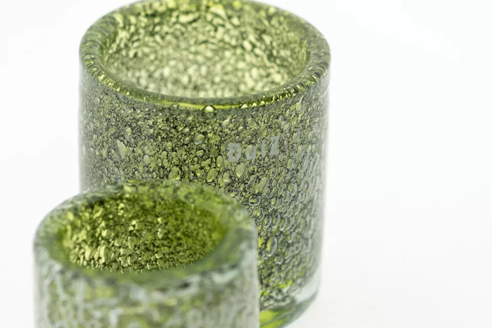 DutZ Cilinder | Bubbles | Groen | H10 x D9 cm