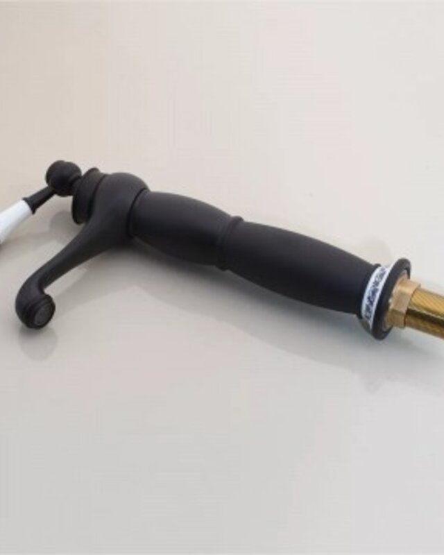 Rene Houtman Nostalgische Wastafelkraan | Zwart | H31 cm