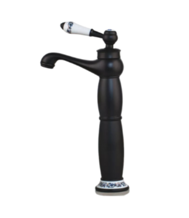 Rene Houtman Nostalgische Wastafelkraan | Zwart | H31 cm