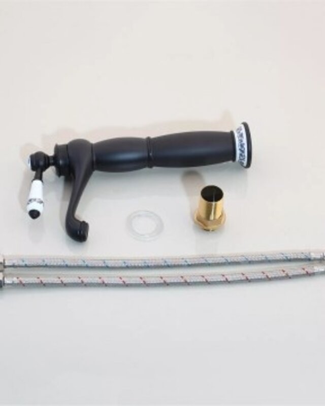 Rene Houtman Nostalgische Wastafelkraan | Zwart | H31 cm