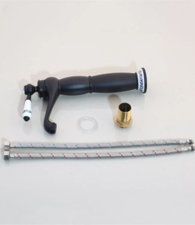 Rene Houtman Nostalgische Wastafelkraan | Zwart | H31 cm