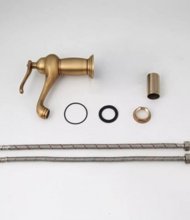 Rene Houtman Nostalgische Landelijke Wastafelmengkraan | Brons