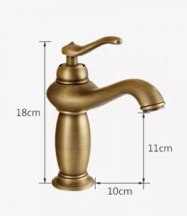 Rene Houtman Nostalgische Landelijke Wastafelmengkraan | Brons