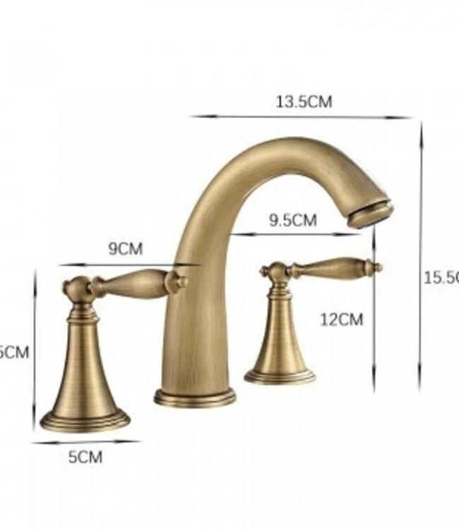 Rene Houtman Nostalgische 3-Delige Kraan | H15,5 cm