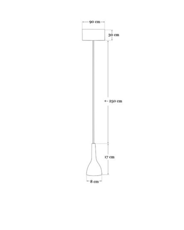 Frezoli Hanglamp Tulipi | Donker Messing | L270 cm