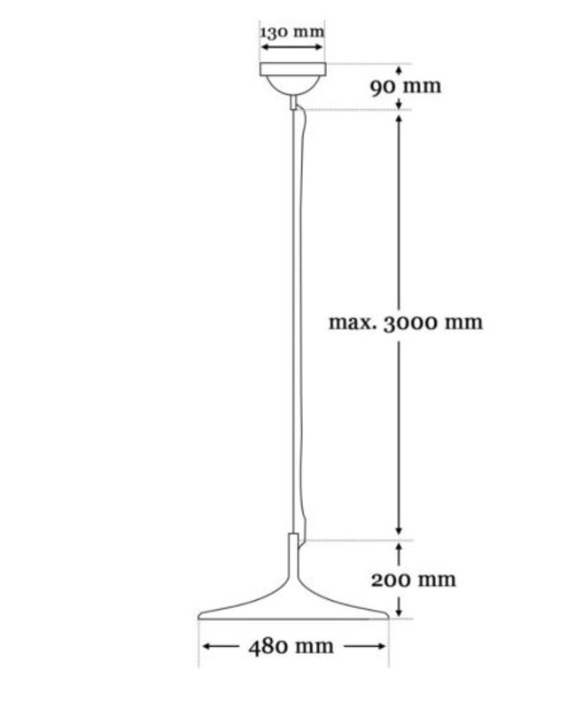 Frezoli Hanglamp Fluente XL | Donker Messing | 48 cm