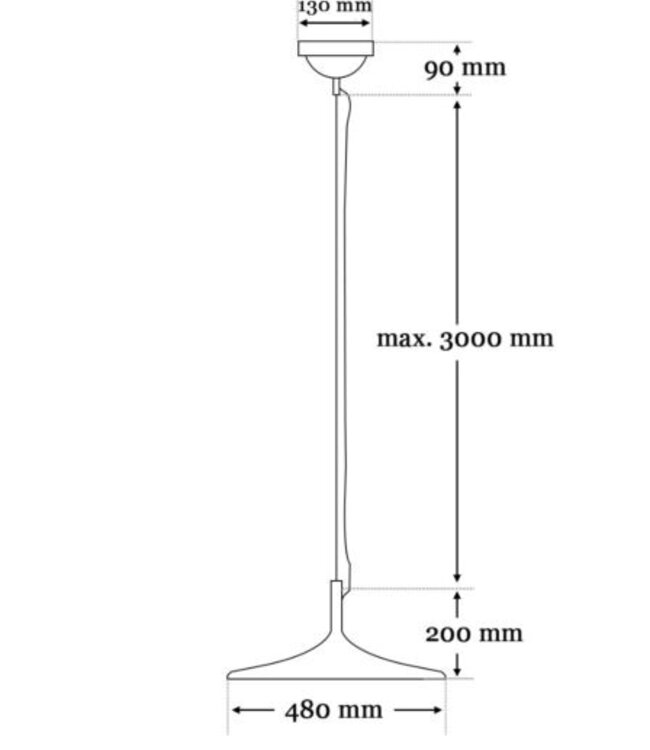 Frezoli Hanglamp Fluente XL | Donker Messing | 48 cm