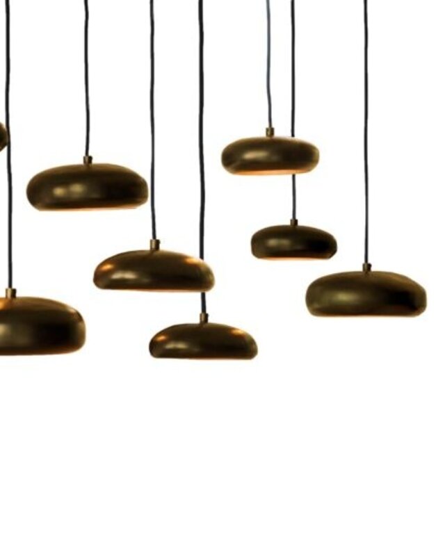 Frezoli Hanglamp Pebble 8 | Donker Messing