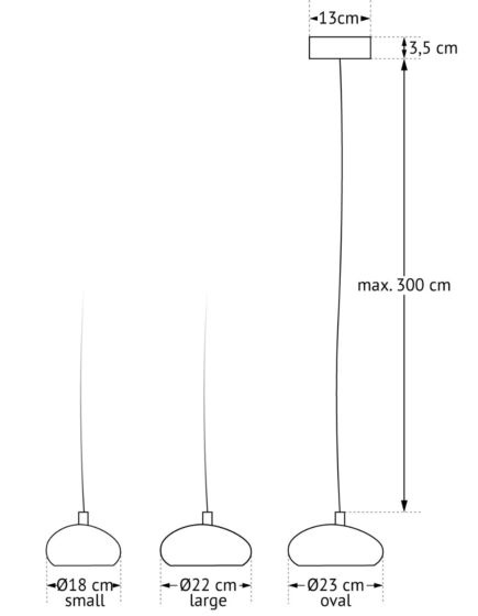 Frezoli Hanglamp Pebble | Donker Messing | 18 cm