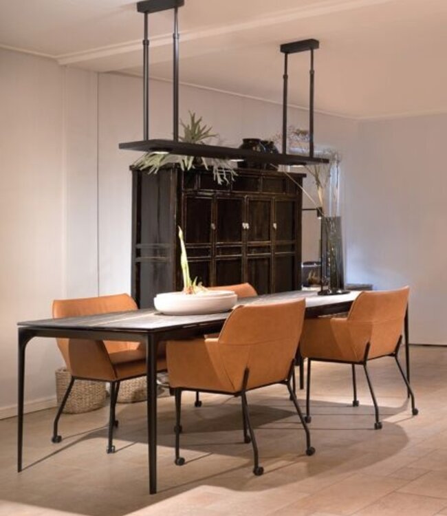 Frezoli Hanglamp Tray | Mat Zwart | L140 cm