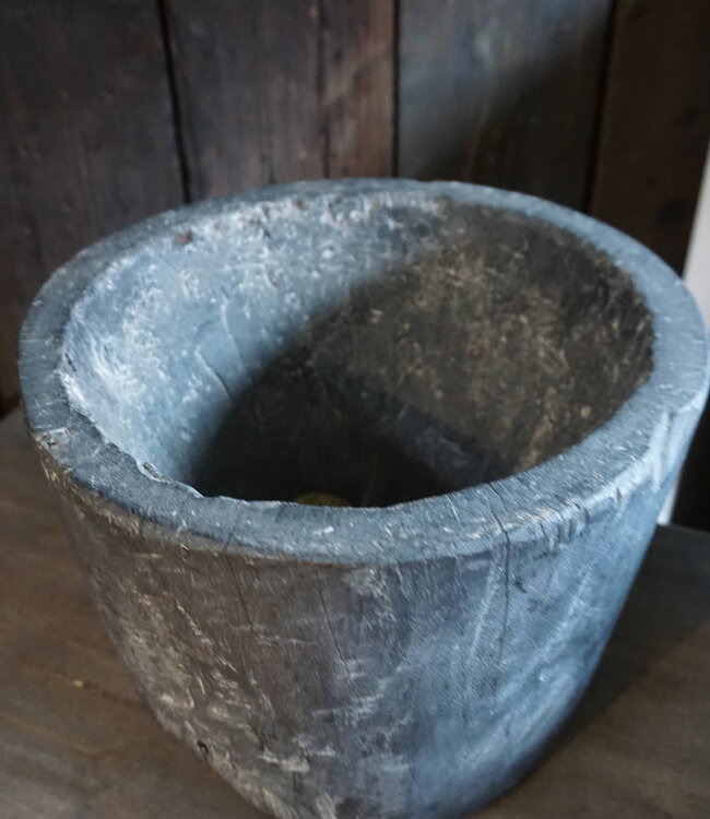 Rene Houtman Houten Ronde Vijzelbak | H24 x D32 cm