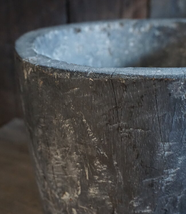 Rene Houtman Houten Ronde Vijzelbak | H24 x D32 cm