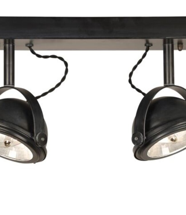 Frezoli Lupia 2 Spot | LED | Mat Zwart | H25xB33xD16 cm