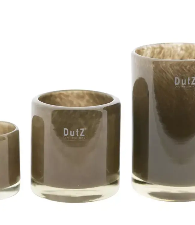 DutZ Kaarsenglas lichtbruin | 3 Maten!
