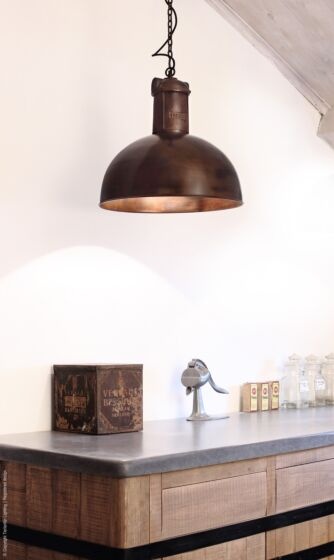 Frezoli Hanglamp Soll | Bruin Patina | H55 x Ø49 cm