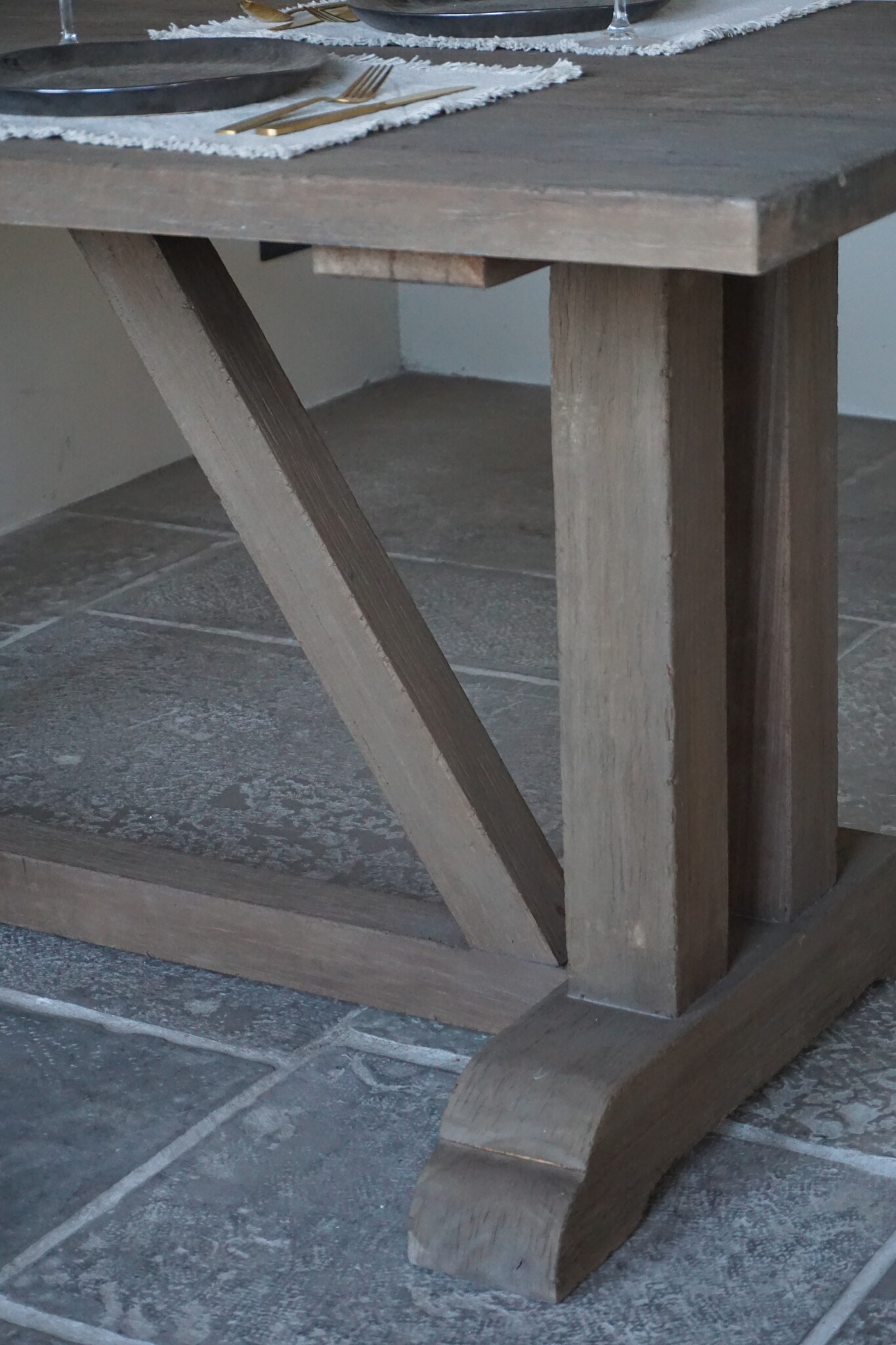 Rene Houtman Houten Kloostertafel | H79 x L180 x D90 cm