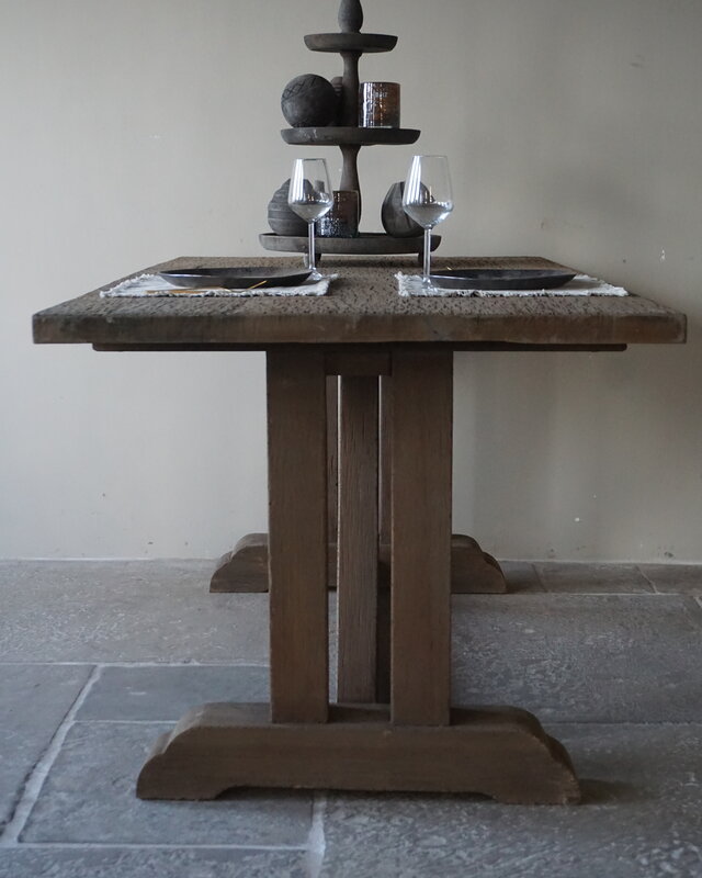 Rene Houtman Houten Kloostertafel | H79 x L180 x D90 cm