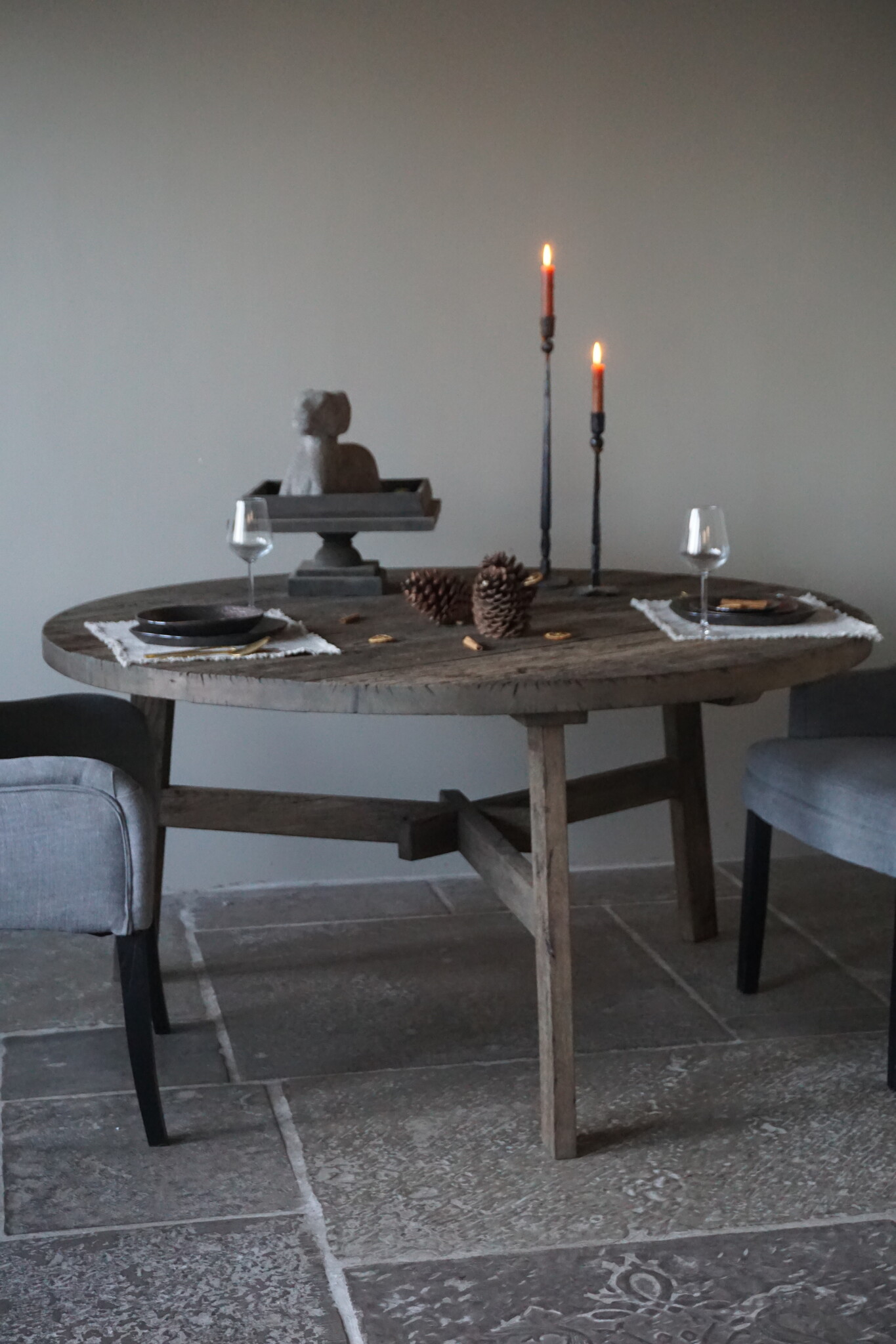 Rene Houtman Tafel Anouk | Oud Eiken Wagonplank Geborsteld | Meerdere Maten