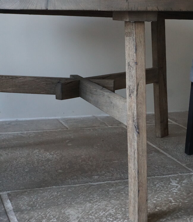 Rene Houtman Tafel Anouk | Oud Eiken Wagonplank Geborsteld | Meerdere Maten