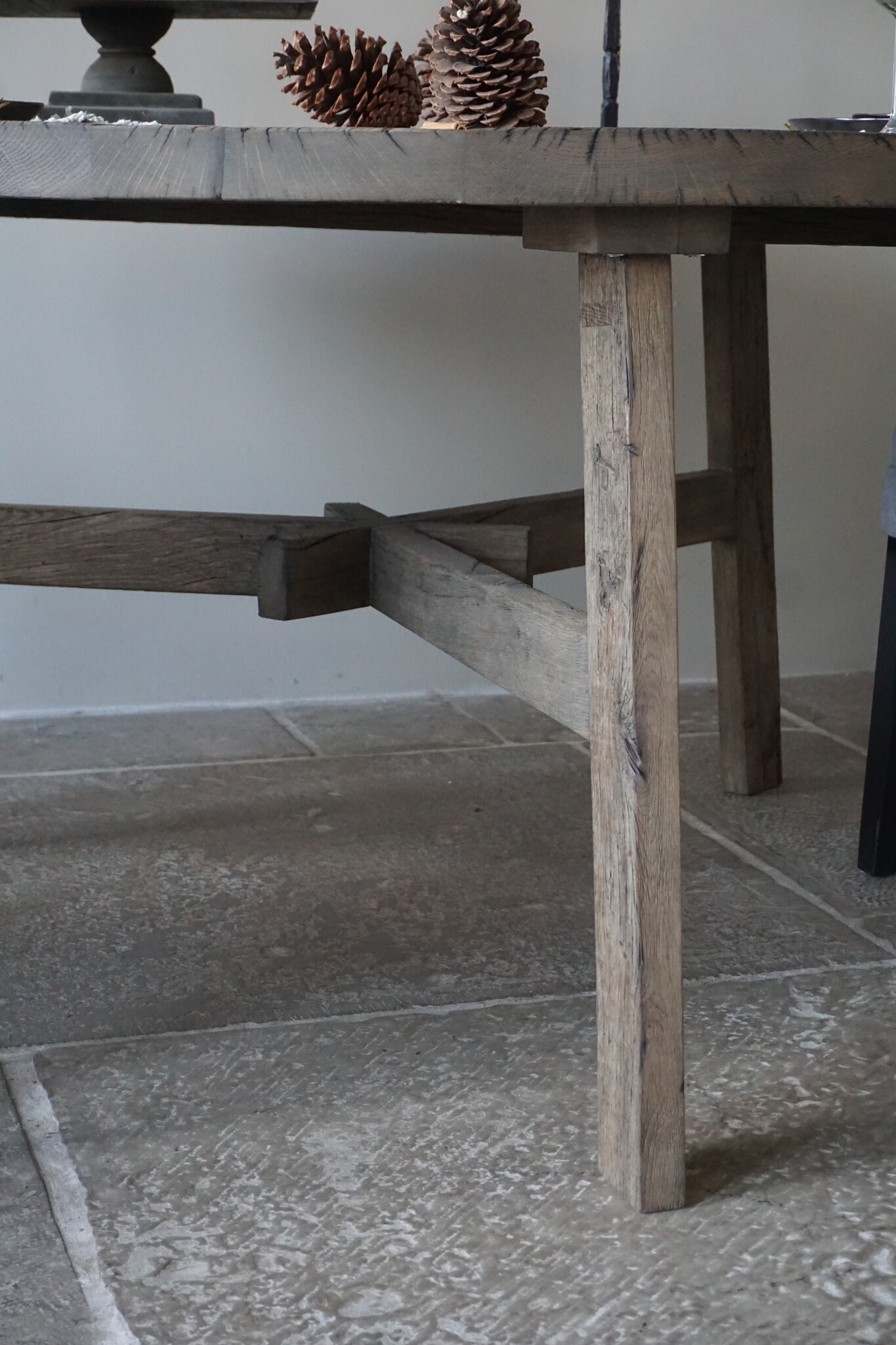 Rene Houtman Tafel Anouk | Oud Eiken Wagonplank Geborsteld | Meerdere Maten