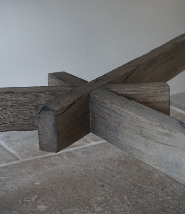 Rene Houtman Tafel Anouk | Oud Eiken Wagonplank Geborsteld | Meerdere Maten