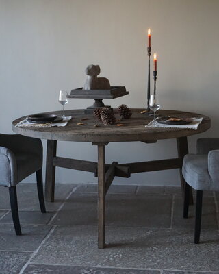 Rene Houtman Tafel Anouk | Oud Eiken Wagonplank Geborsteld | Meerdere Maten