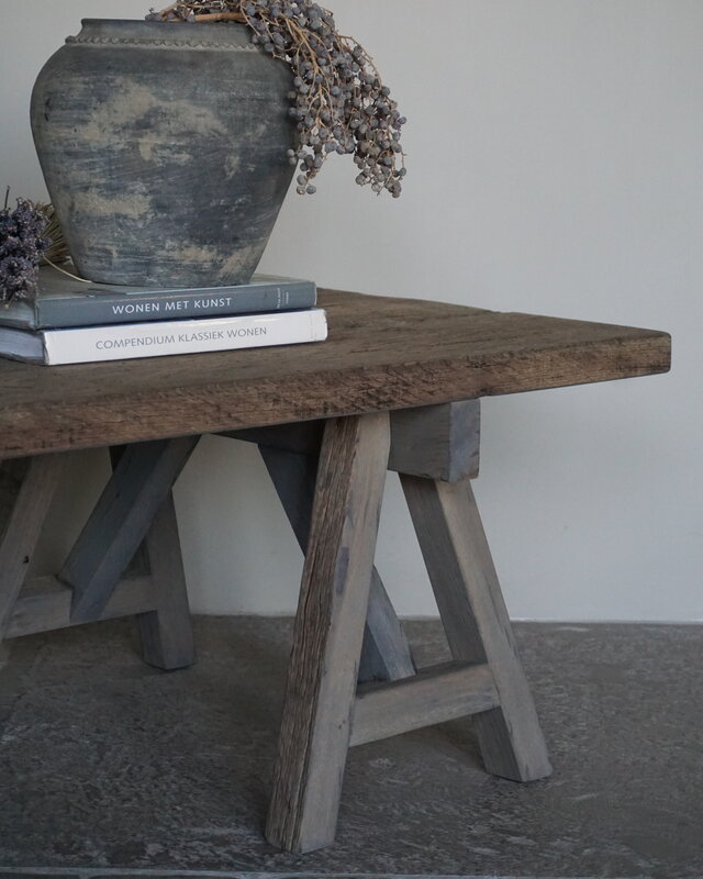 Rene Houtman Salontafel Anouk | Oud Eiken Wagonplank Geborsteld | Meerdere Maten