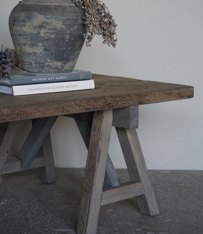 Rene Houtman Salontafel Anouk | Oud Eiken Wagonplank Geborsteld | Meerdere Maten