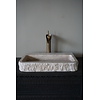 Wasbak Taranti | Travertin Gezoet | H8 x B50 x D30 cm