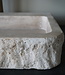 Forzalaqua Wasbak Taranti | Travertin Gezoet | H8 x B50 x D30 cm