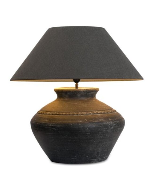 Frezoli Todino Tafellamp | Bruin/Zwart | H40 cm
