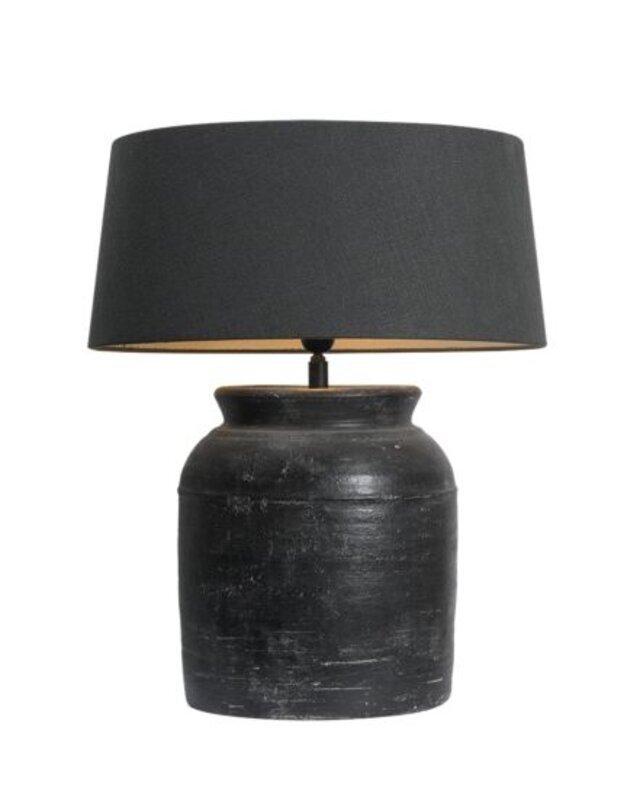 Frezoli Strado Tafellamp L | Bruin/Zwart | H43 cm