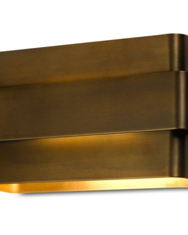 Frezoli Pareto Wandlamp | Donker Messing | H10,5 cm