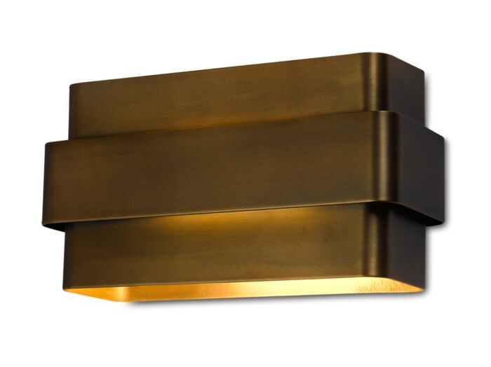 Frezoli Pareto Wandlamp | Donker Messing | H10,5 cm