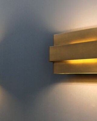 Frezoli Pareto Wandlamp | Donker Messing | H10,5 cm