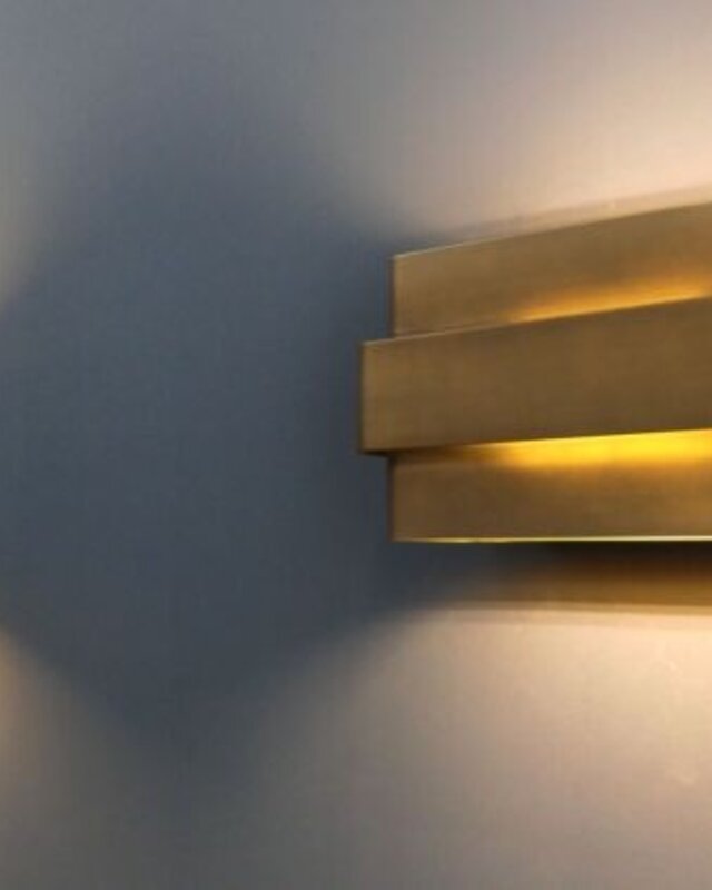 Frezoli Pareto Wandlamp | Donker Messing | H10,5 cm