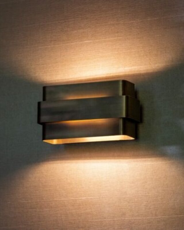 Frezoli Pareto Wandlamp | Donker Messing | H10,5 cm