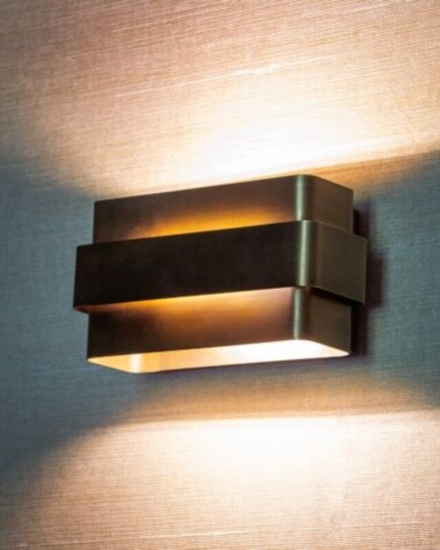 Frezoli Pareto Wandlamp | Donker Messing | H10,5 cm