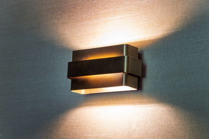 Frezoli Pareto Wandlamp | Donker Messing | H10,5 cm