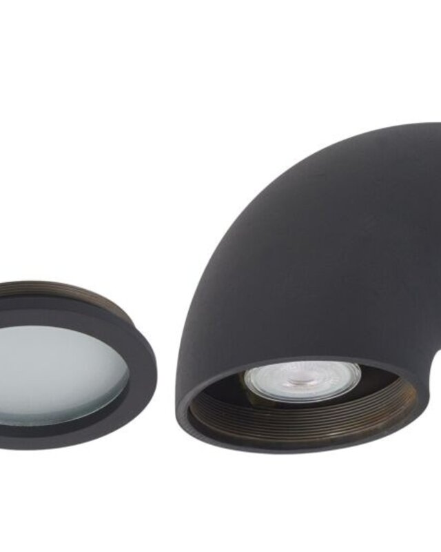 Frezoli Piegar Wandlamp | Mat Zwart | H16 x Ø10,8 cm