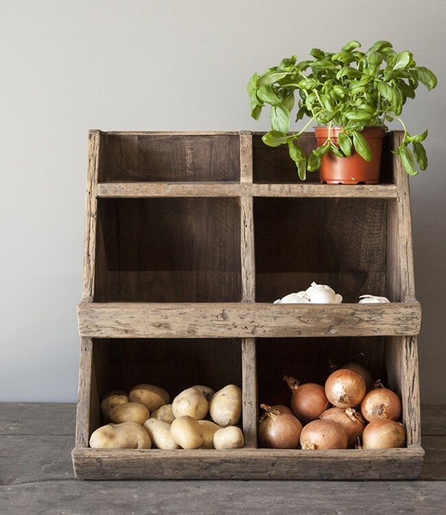 Be-Uniq Gruttersbak Olivia | Oud Hout | H50 x B50 x D29 cm