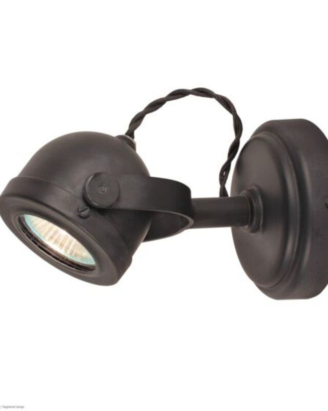 Frezoli Daria Wandlamp | Mat Zwart | Staal/Metaal